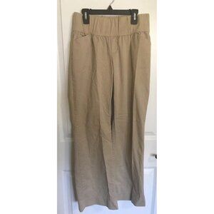 Gap Maternity Womens Size 4 Wide Leg Pants Stretch Pregnancy Khaki Tan Beige